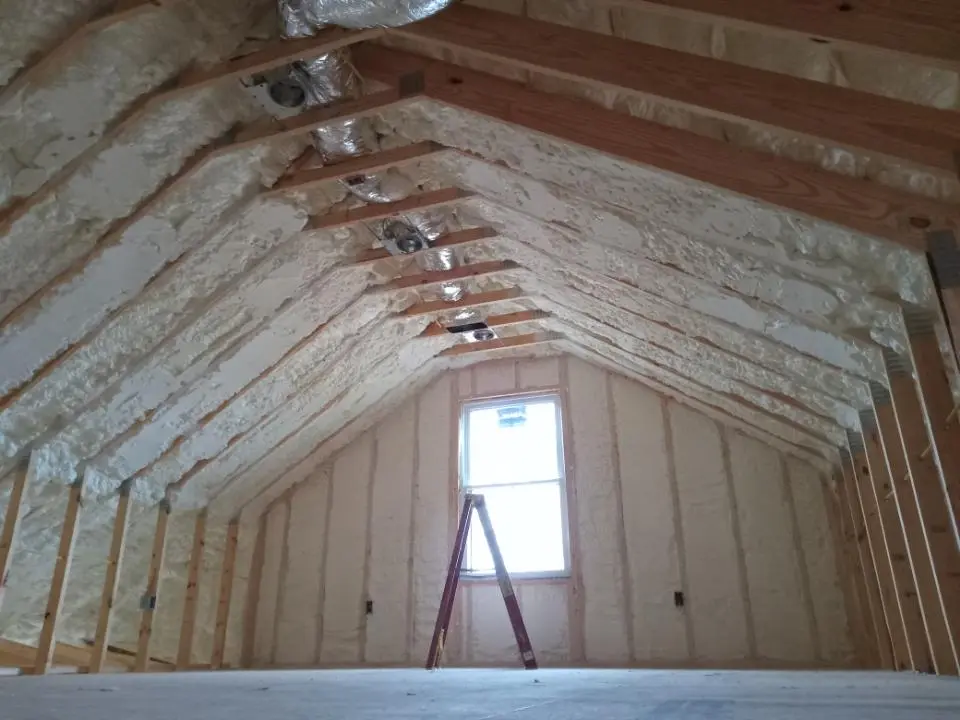Spray foam roofing application for Crawl Space Insulation project in Sunbury
